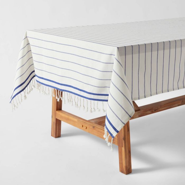 Cotton Woven Tablecloth Blue/White - Opalhouse™ | Target