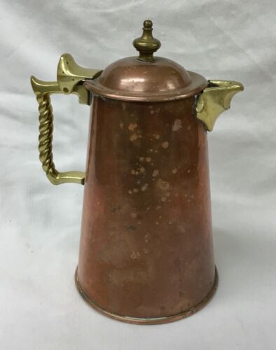 Heavy Decorative Vintage Copper Coffee Pot with Twisted Handle Made is Virginia  | eBay | eBay US