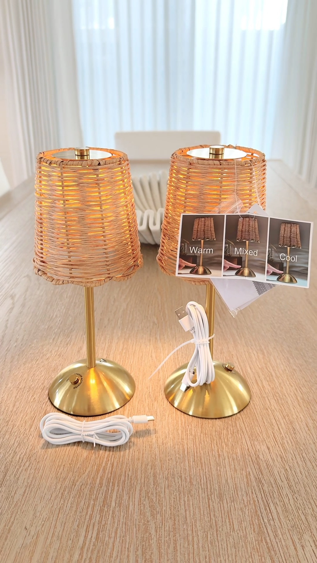 Obsessed with these chic woven brass rechargeable lights ✨ Dimmable with 3 light settings (warm, mixed, and cool) - and they last up to 6 hours on a single charge! Perfect for adding a cozy glow anywhere.

#LTKSaleAlert #LTKFindsUnder50 #LTKHome