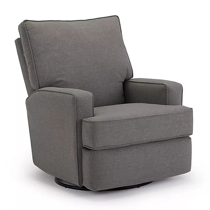 Best Chairs Custom Kersey Swivel Glider Recliner in Charcoal | Bed Bath & Beyond