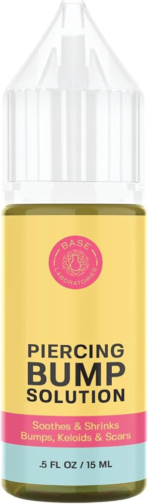 BASE LABORATORIES Piercing Bump Solution & Keloid Bump Removal | Soothing Piercing Aftercare for ... | Amazon (US)