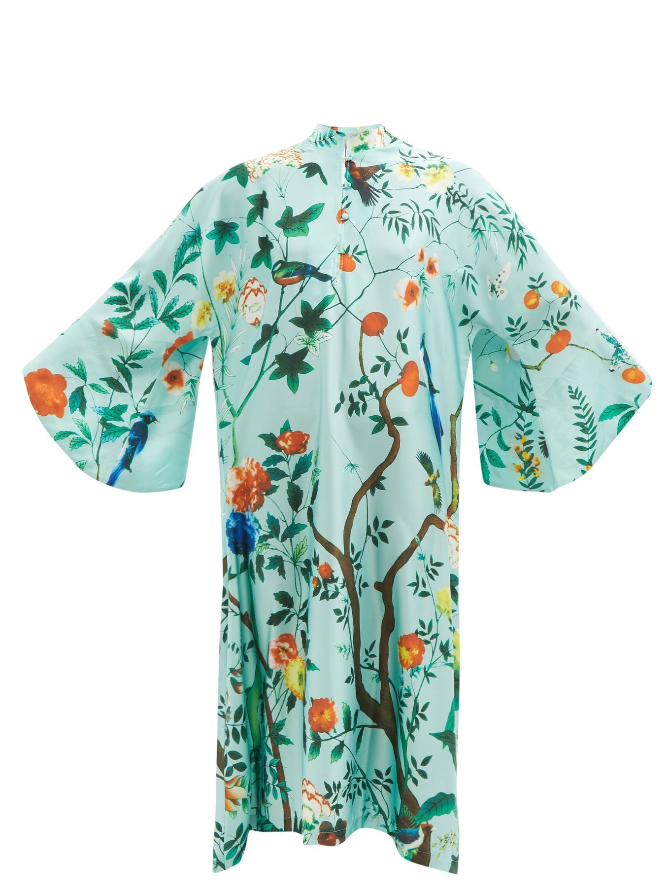 No.689 floral-print satin kaftan | Matches (US)
