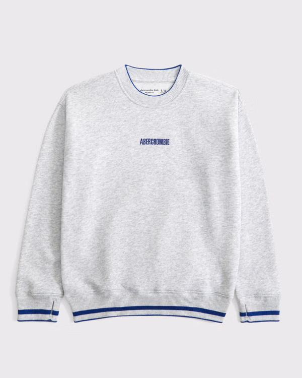 boys logo crew sweatshirt | boys tops | Abercrombie.com | Abercrombie & Fitch (US)