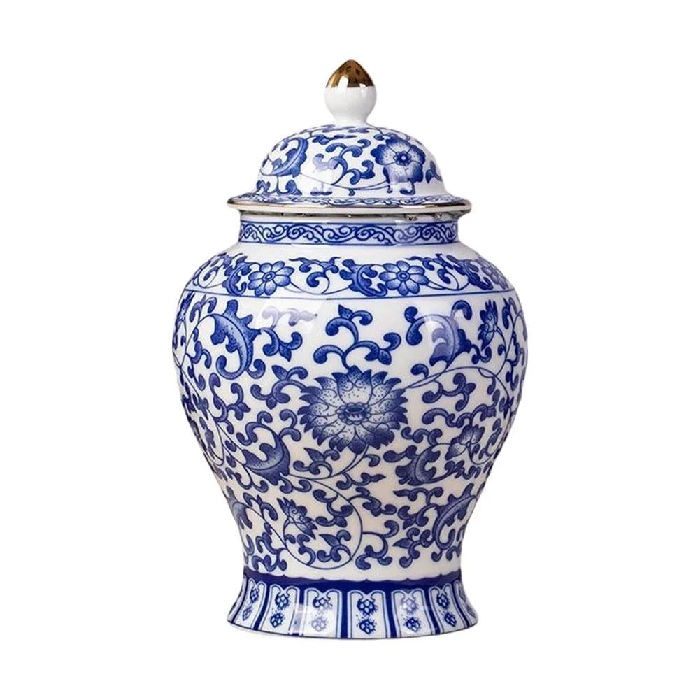 seebee Chinoiserie Blue White Ginger Jars, Porcelain Jar Tea Storage, Ceramic Decorative Ginger J... | Walmart (US)