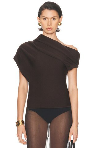 Staud Mabel Sweater in Chocolate | FWRD 
