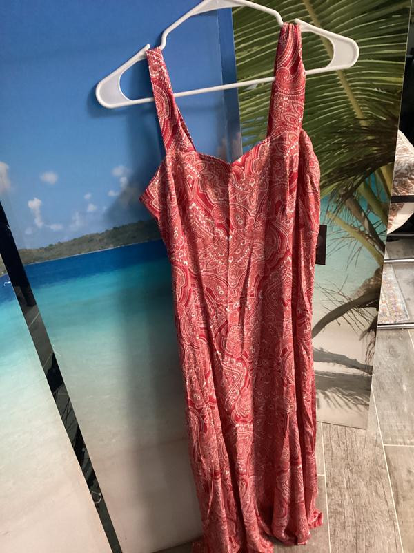 Women's Printed Square-Neck Smocked-Back Sleeveless Maxi Dress | Macy's