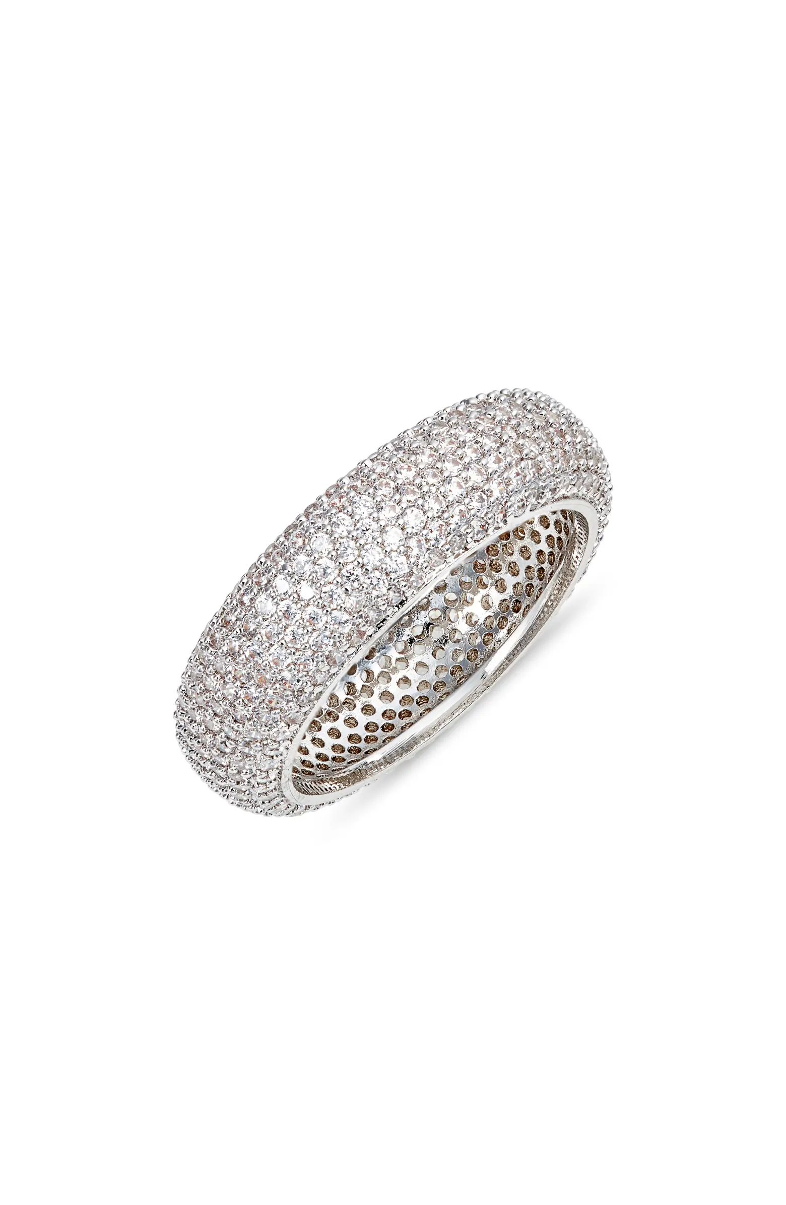 Pavé Cubic Zirconia Eternity Band Ring | Nordstrom