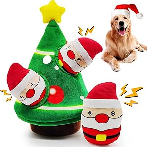 lilfrd Christmas Dog Toys, Dog, Xmas Christmas Tree,Santa Claus Snowman Dog Toys Hide and Seek Pu... | Amazon (US)