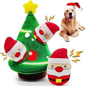 lilfrd Christmas Dog Toys, Dog, Xmas Christmas Tree,Santa Claus Snowman Dog Toys Hide and Seek Pu... | Amazon (US)