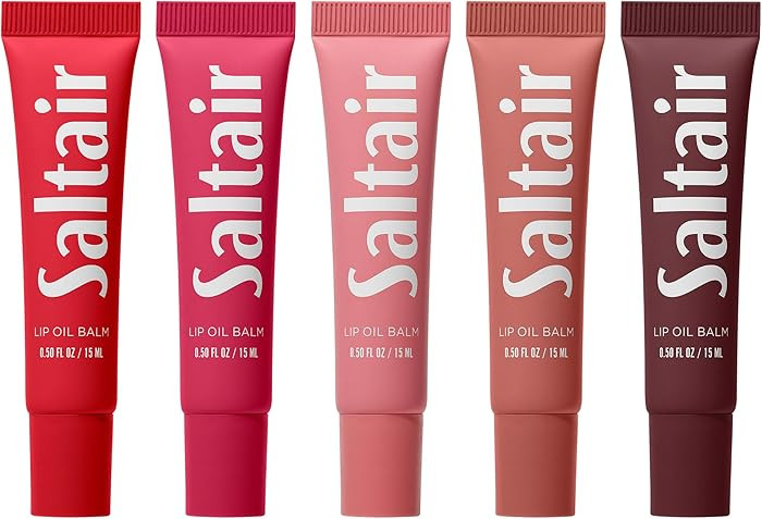 Saltair Hydrating Lip Oil Balm, Clear and Tinted Lip Gloss, Everyday Shades 5-Pack. Moisturizing ... | Amazon (US)