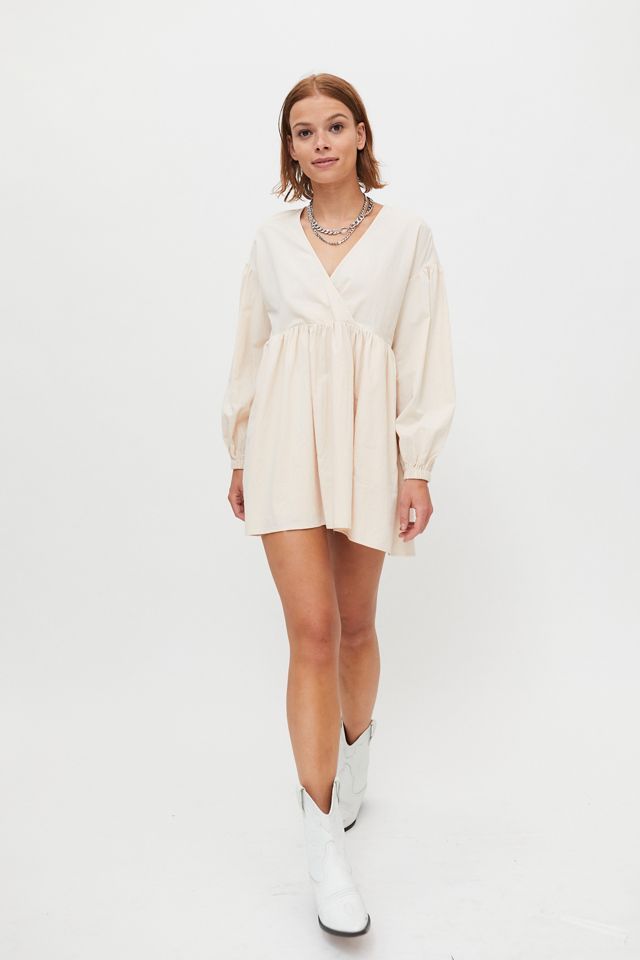 UO Meredith Long Sleeve Babydoll Dress | Urban Outfitters (US and RoW)