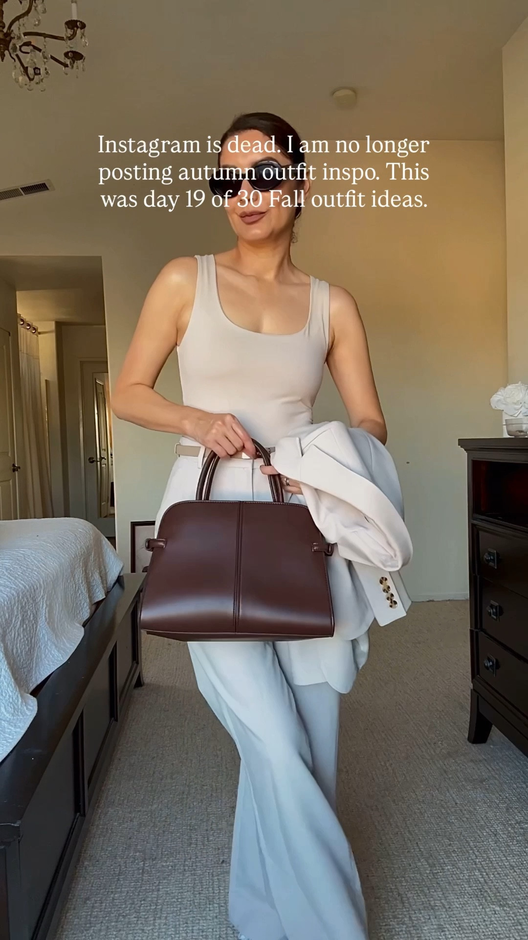 Day 19 of 30 Days of Fall Outfit Ideas 
➡️What I am wearing:
I am practically wearing an all @abercrombie outfit ✨
Top size S
Blazer size S
Pants size 4 Regular
Zara bag
Adidas samba sneakers
.
Here are my body measurements for your reference:
Bra: 32C (81 cm)
Waist:26” (66 cm)
Hips: 38” (96.5 cm)
Height: 5’7” (170 cm)
.
#outfitideasforyou 

#LTKStyleTip