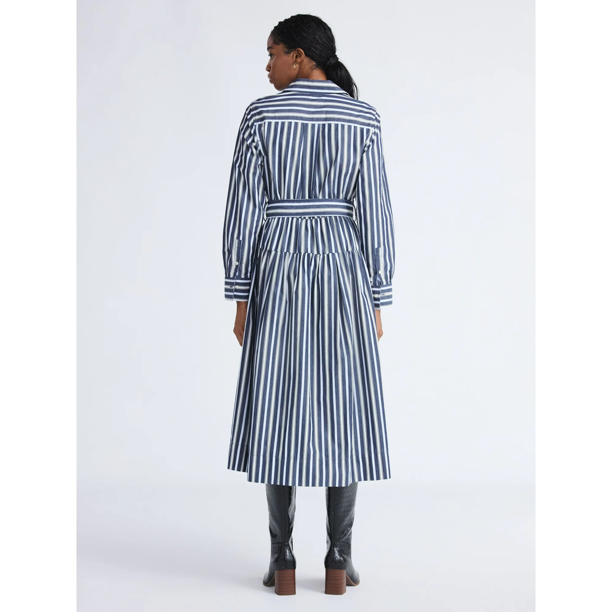Free Assembly Women's and Women’s Plus Belted Cotton Maxi Shirtdress with Long Sleeves, Sizes X... | Walmart (US)