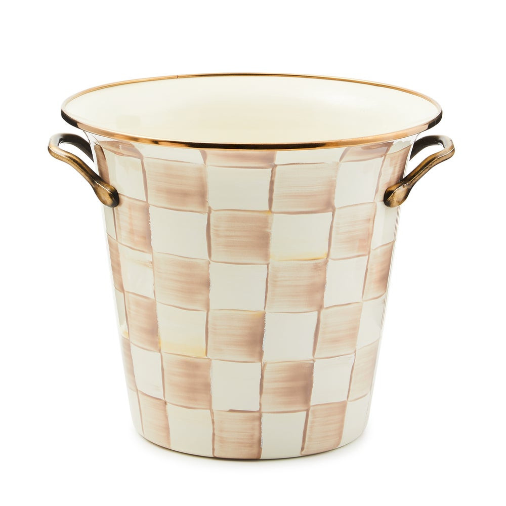 Mocha Check Wine Cooler | MacKenzie-Childs