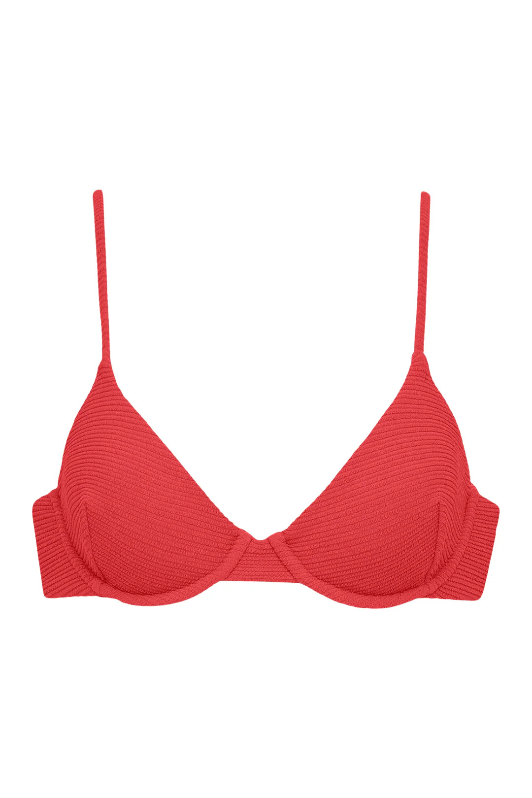 Crimson Micro Scrunch Dainty Bikini Top | Montce