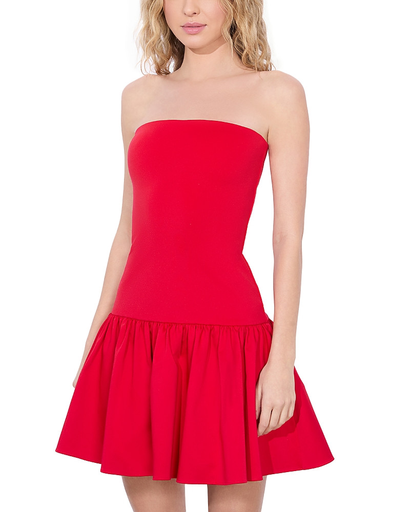 Alice and Olivia Oriana Strapless Drop Waist Mini Dress | Bloomingdale's (US)