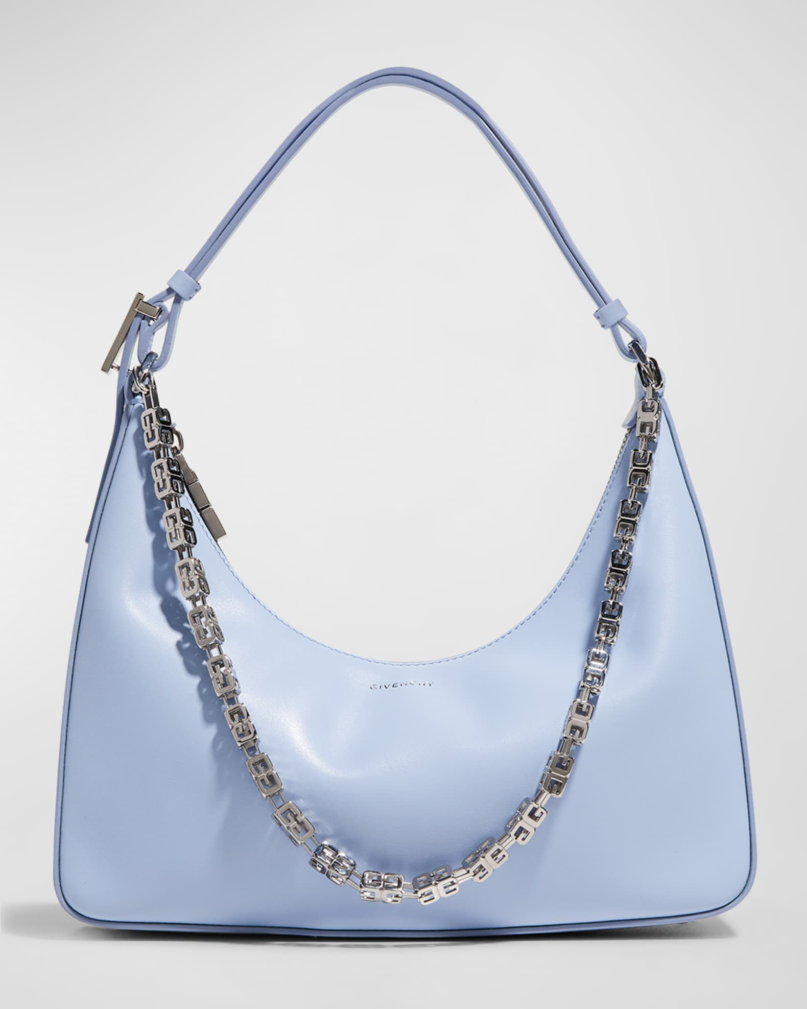 Givenchy Moon Cut-Out Calfskin Small Hobo Bag | Neiman Marcus