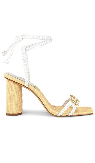 Hina Sandal in White & Natural | Revolve Clothing (Global)