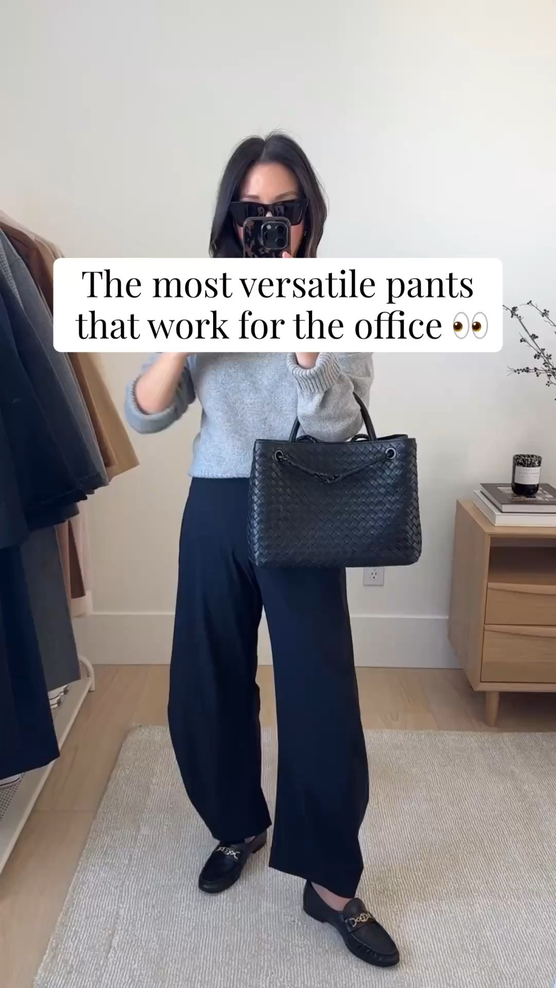 Ruti On The Loose Work Pant. A barrel tech pant if you will. A pant that will work for everything! High rise but not has high as I’d like, so sized up to a petite 4

Everlane sweater xs
Ruti pants petite 4
Sam Edelman loafers 5
Quince bag
YSL sunglasses

#LTKootd #LTKPetite #LTKSaleAlert