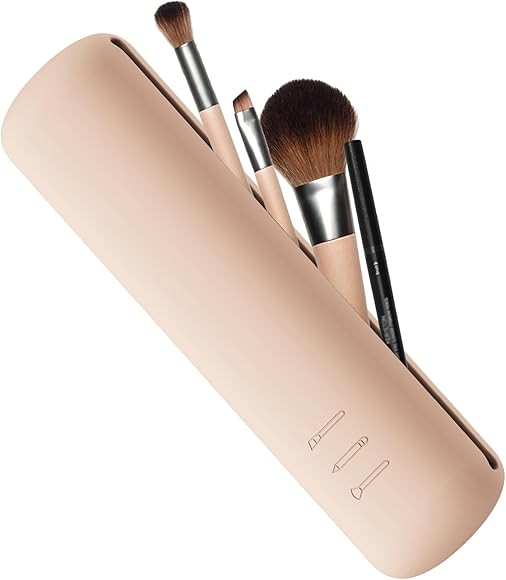 FVION Soporte para Brochas de Maquillaje de Viaje, Bolsa de Cepillos Cosméticos de Silicona, Org... | Amazon (ES)