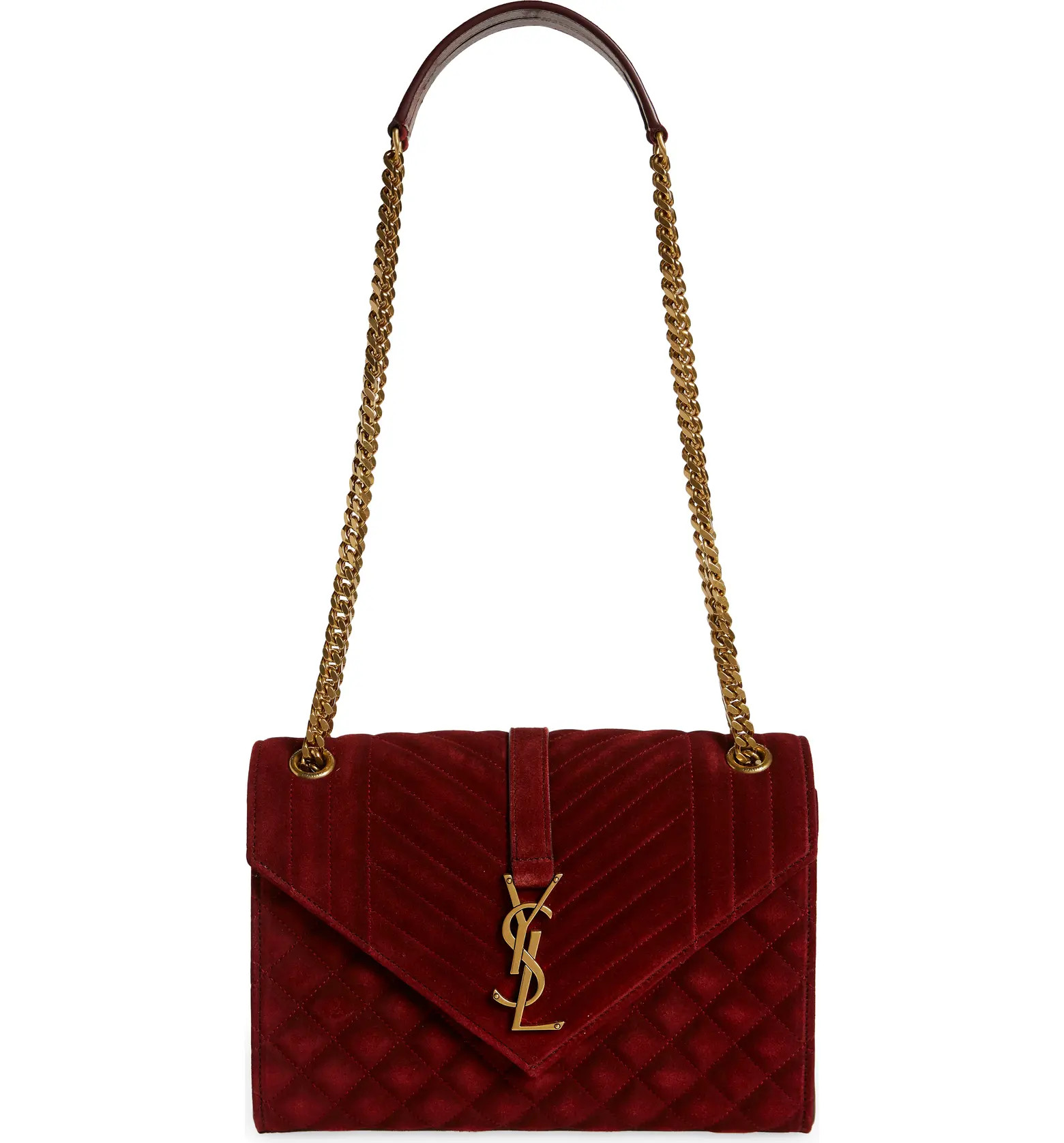 Saint Laurent Medium Monogramme Quilted Suede Shoulder Bag | Nordstrom | Nordstrom