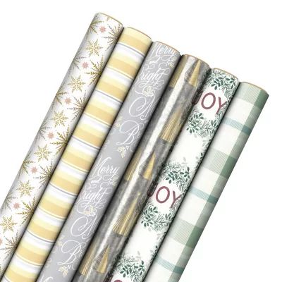 Hallmark 6-Pack Holiday Wrapping Paper Assortment (Neutral Designs) - Sam's Club | Sam's Club