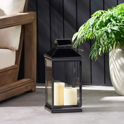 WALTER Premium 16"H Stainless Steel Lantern, Elegant Decorative Lighting For Indoor & Outdoor Use | SHEIN