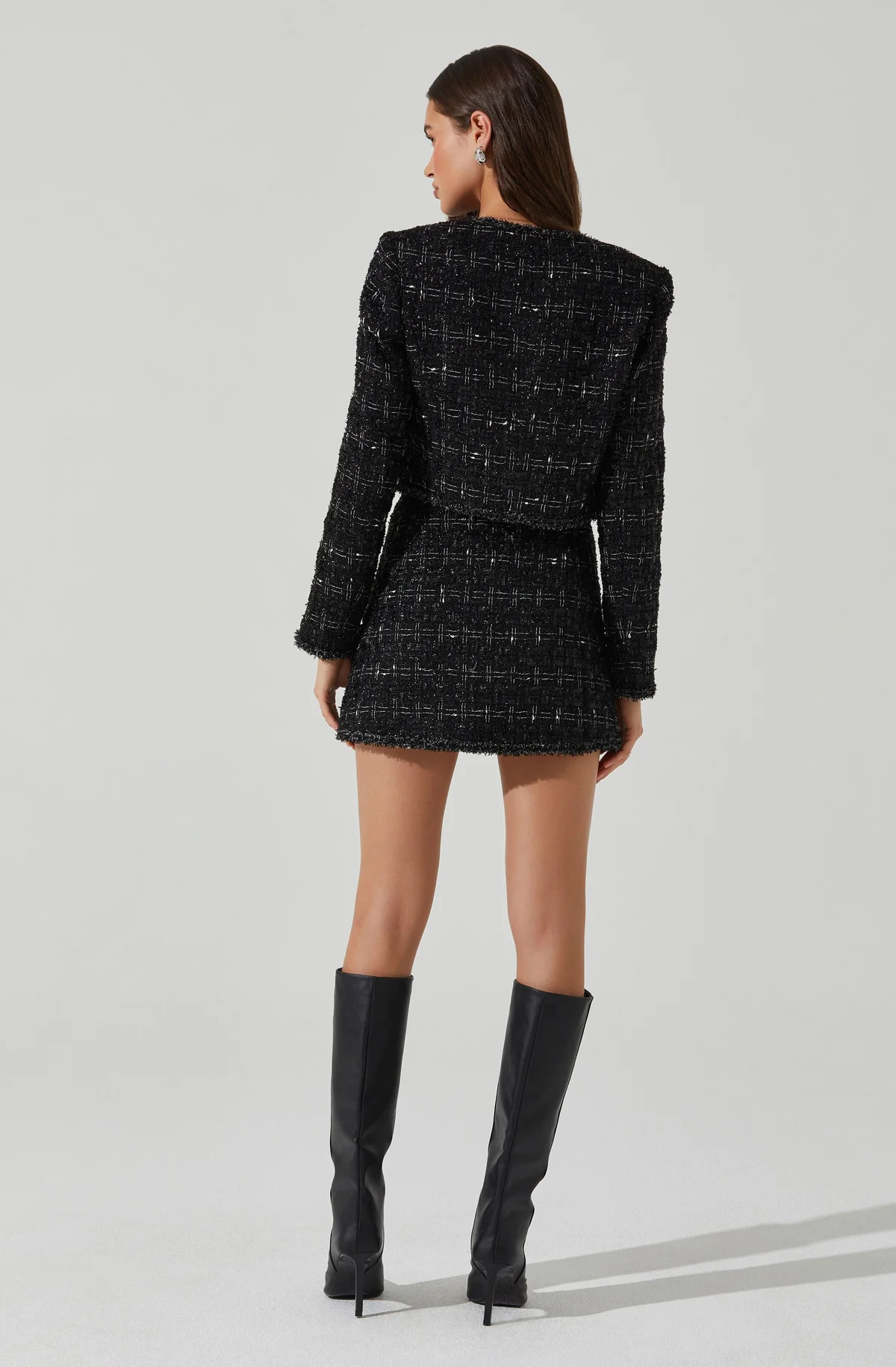Mavey Tweed Mini Skirt | ASTR The Label (US)