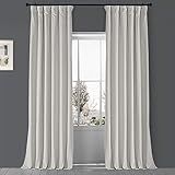 HPD Half Price Drapes VPCH-110602-96 Signature Blackout Velvet Curtain (1 Panel), 50 X 96, Porcelain | Amazon (US)