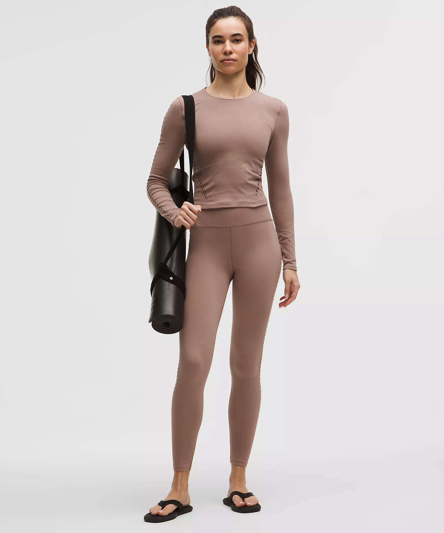 Women's ClothesShirtsLong Sleeve ShirtsRevealKnit Eyelet Crewneck Long-Sleeve ShirtFinal Sale  Sa... | Lululemon (US)