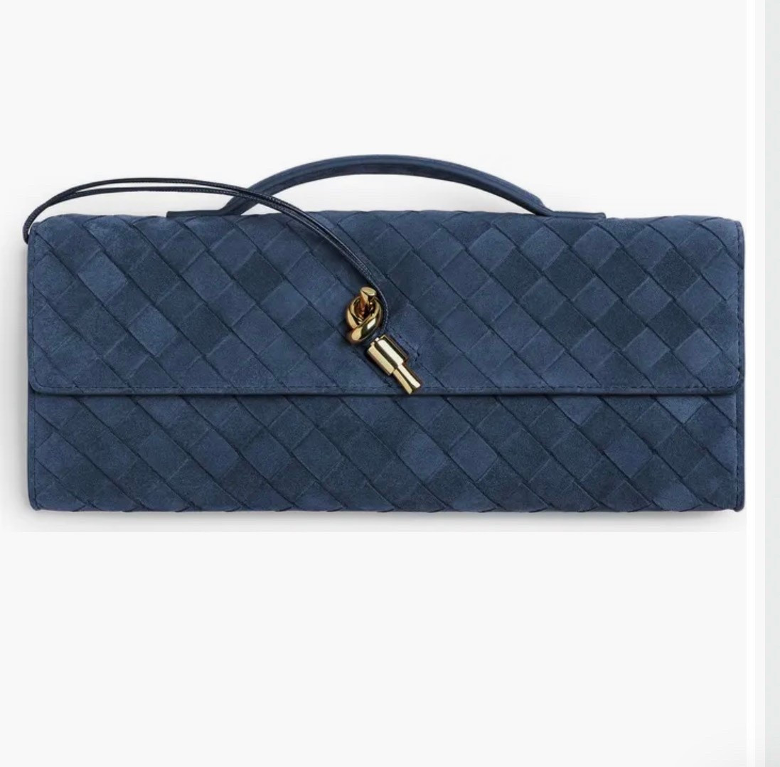 Navy suede clutch bag
Fall bag 

#LTKItBag #LTKSeasonal #LTKStyleTip