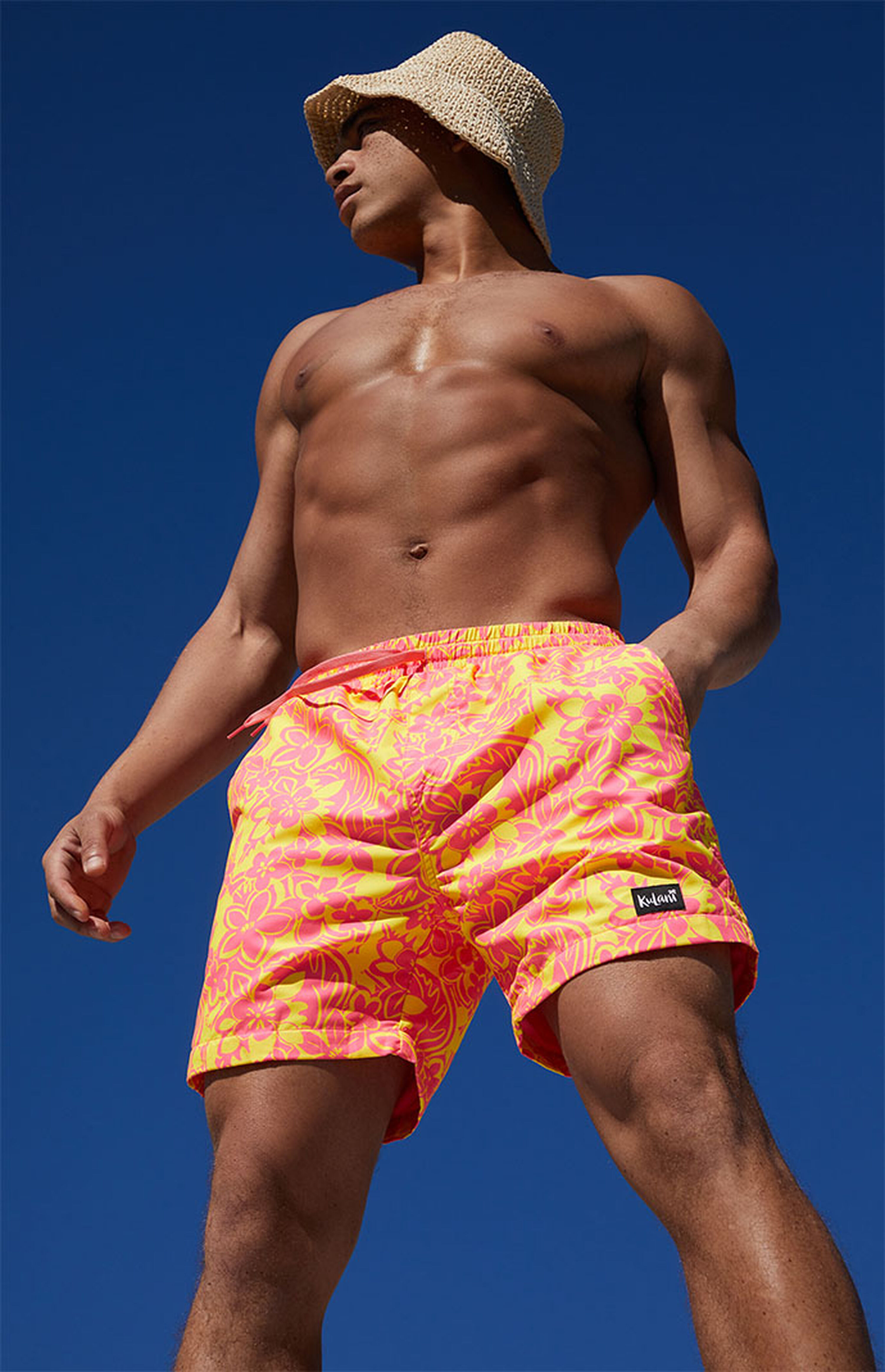 Kulani Kinis Pink Lemonade Floral 15" Swim Trunks | PacSun