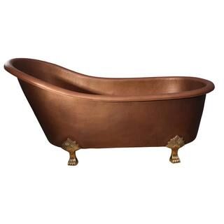 Lawson 66 in. Copper Slipper Clawfoot Non-Whirlpool Bathtub | The Home Depot