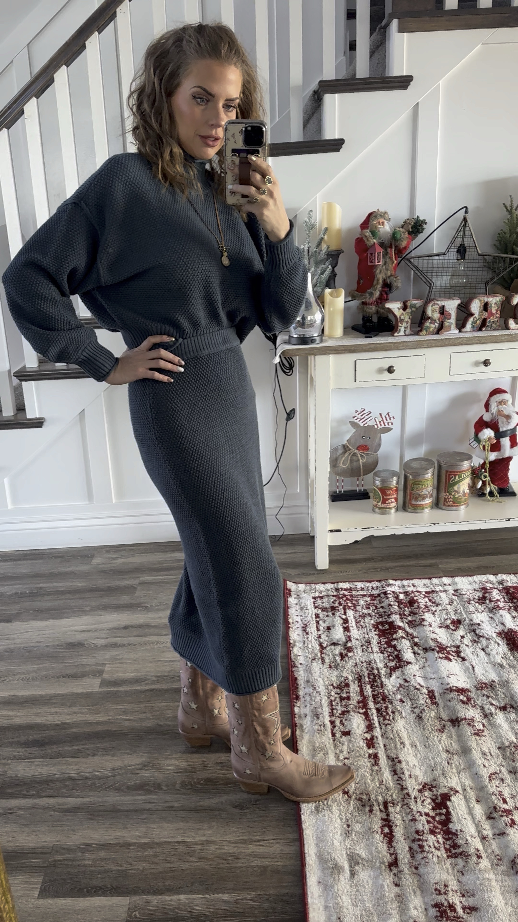 Size down! Best free people dress ever. But you wouldn’t buy it based on the model 🤣
Wearing an XS 
BOOTS! To be honest I’m not a huge fan of free birds shoes. They ALL hurt my feet! I’ve bought so many pairs and don’t like any of them until these ones! These seem to have the right heel height for me and are so comfortable. I sized up but now that I have them I don’t think that’s necessary  