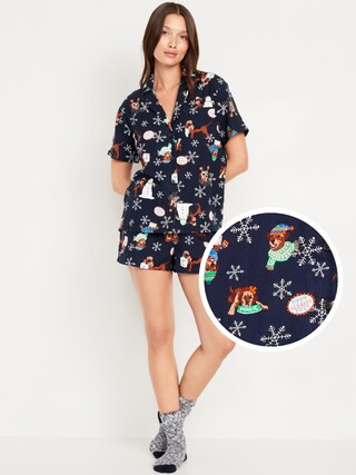 Flannel Pajama Short Set | Old Navy (US)