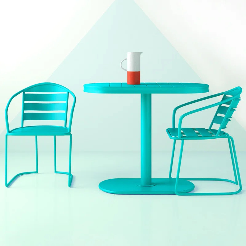 Gunner 2 - Person Oval Outdoor Dining Set | Wayfair North America