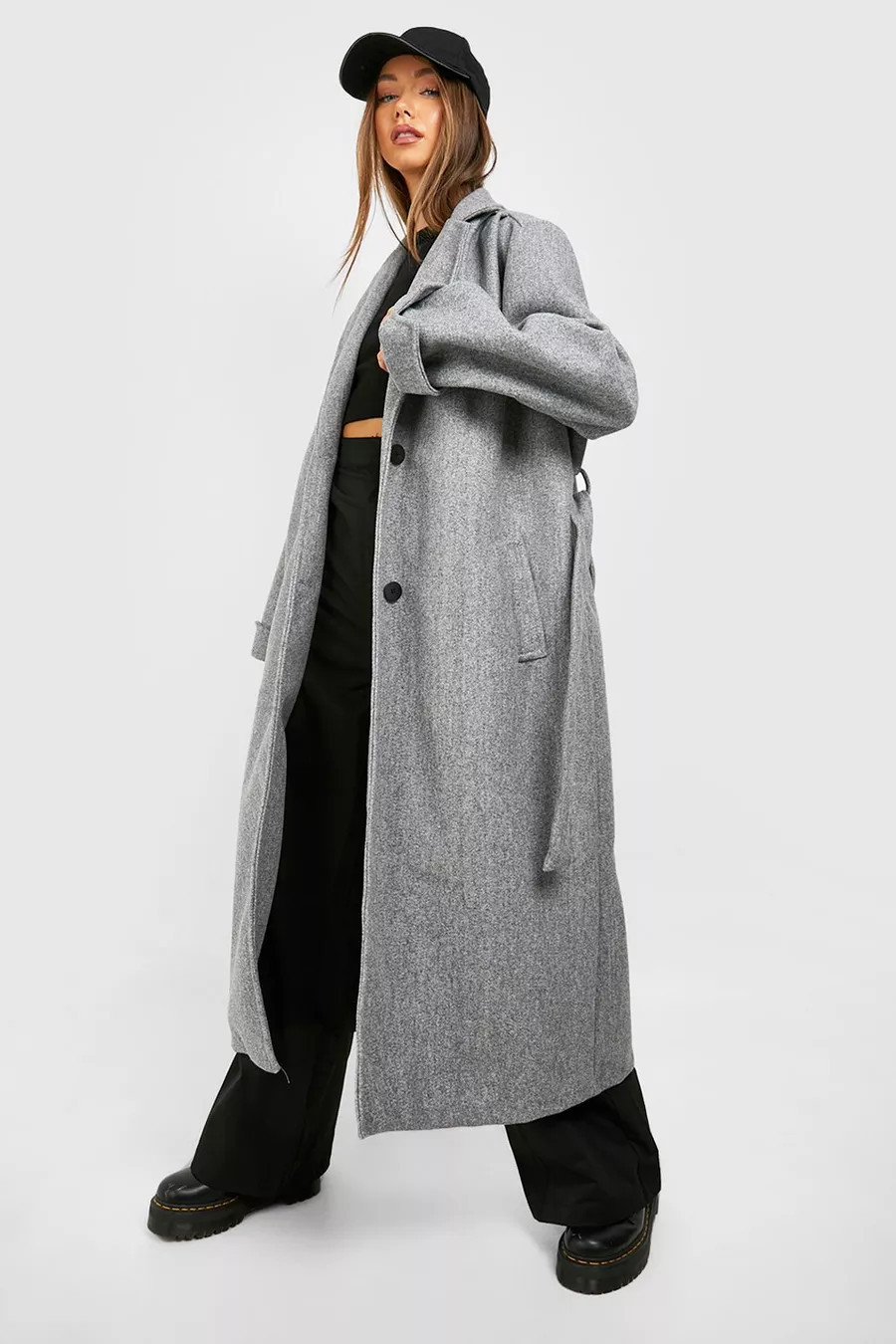 Super Oversized Maxi Belted Coat | Boohoo.com (US & CA)