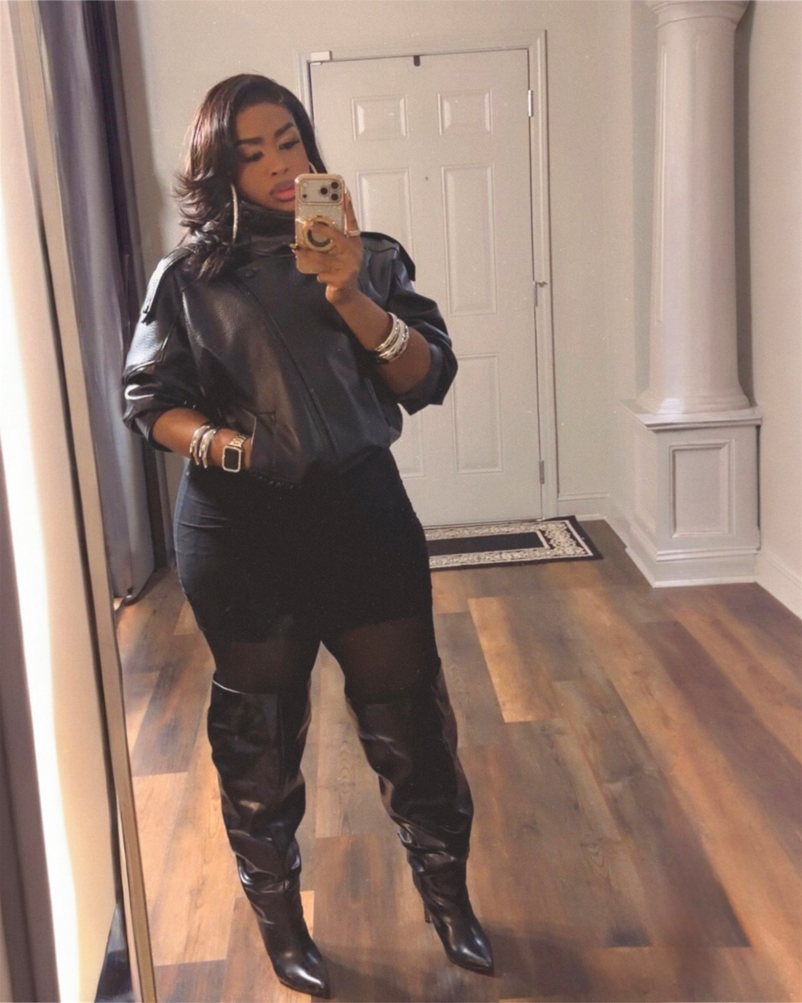 Fell in love with this jacket as soon as I saw it, but didn’t want to pay the price… logged on to SHEIN and there it was, OVER HALF THE PRICE! 

You definitely want this one! I’m wearing it in a size large. 

Everything else pictured is old, but I did find some links so that you can effortlessly recreate this look! 🖤

#LTKFindsUnder50 #LTKMidsize #LTKOver40