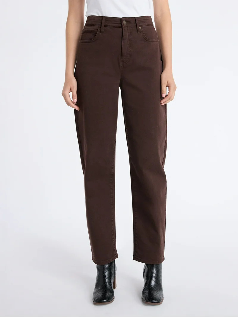 Free Assembly Women's and Women's Plus Barrel Leg Jeans, 26.5" Inseam, Sizes 0-26W | Walmart (US)