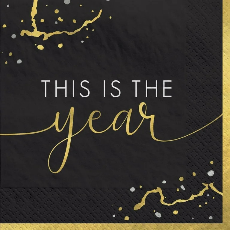 Hello New Years Eve Paper Lunch Napkins 40 Per Pack | Walmart (US)