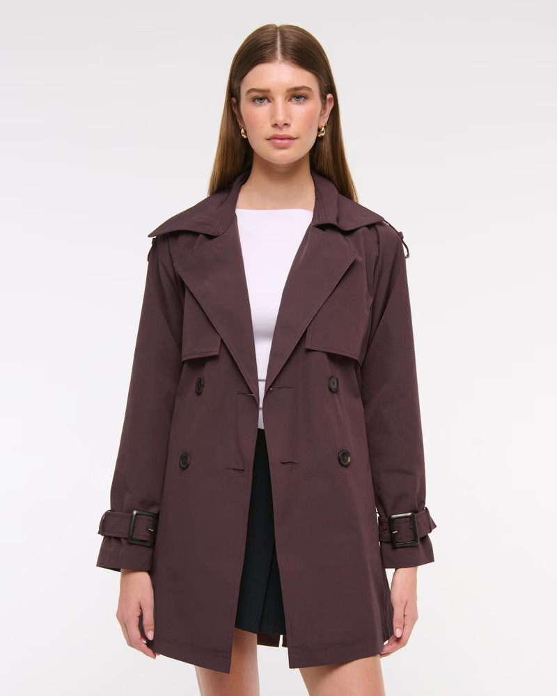 Mid-Length Trench Coat | Abercrombie & Fitch (US)