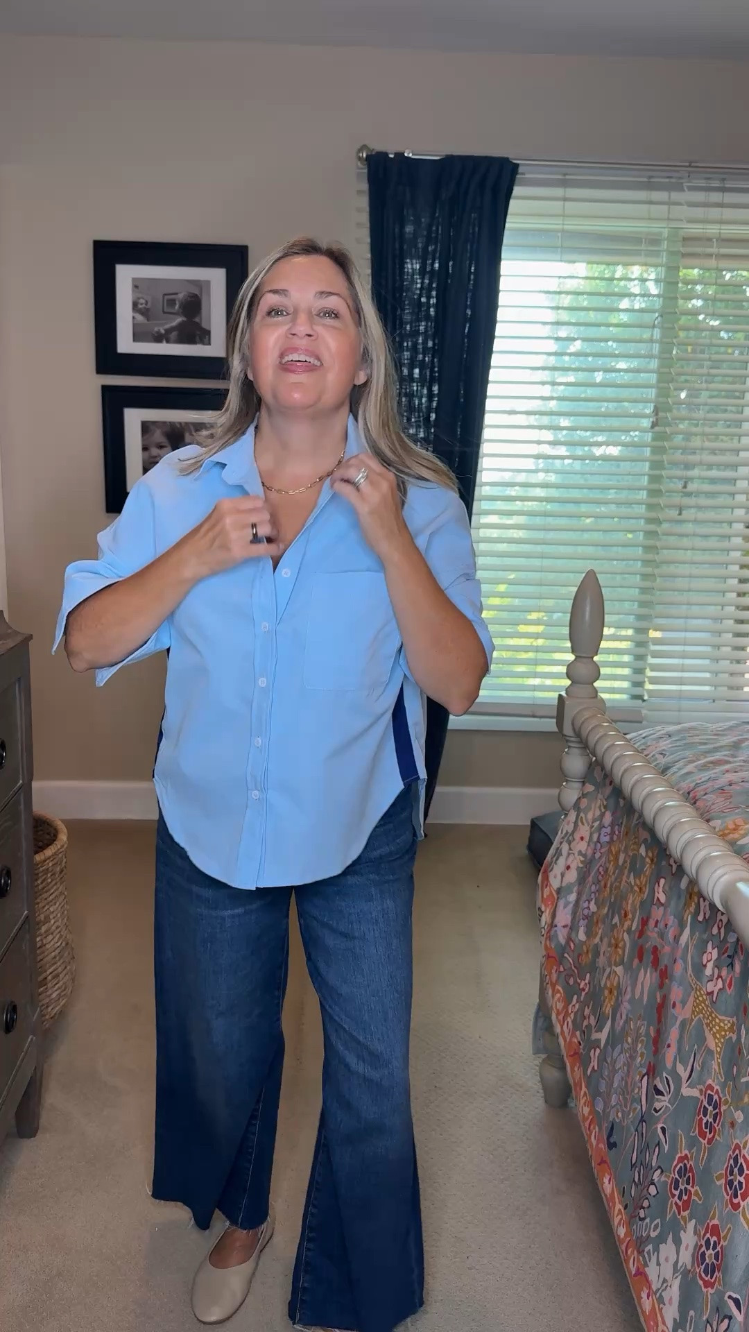 This shirt has the cutest details & is only $29 right now. Looks great with my favorite jeans but would also look with pants!

#LTKgrwm #LTKOver40 #LTKSaleAlert