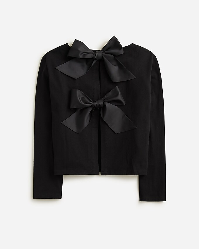 Mariner cloth boatneck T-shirt with bows | J. Crew US