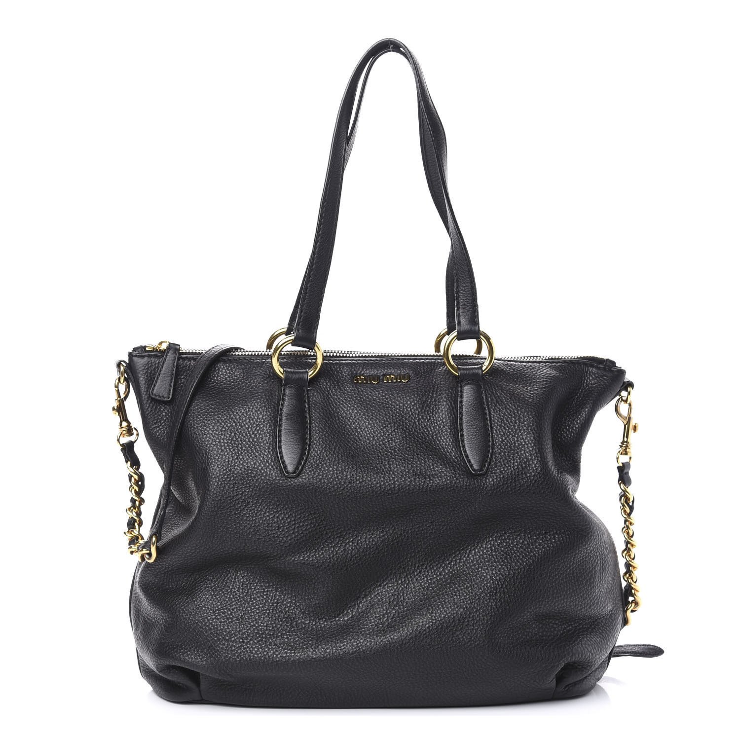 Vitello Daino Tote Black | Fashionphile