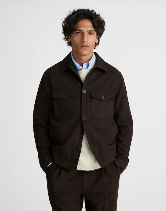 Patch-Pocket Shirt-Jacket in Wool Blend | Madewell