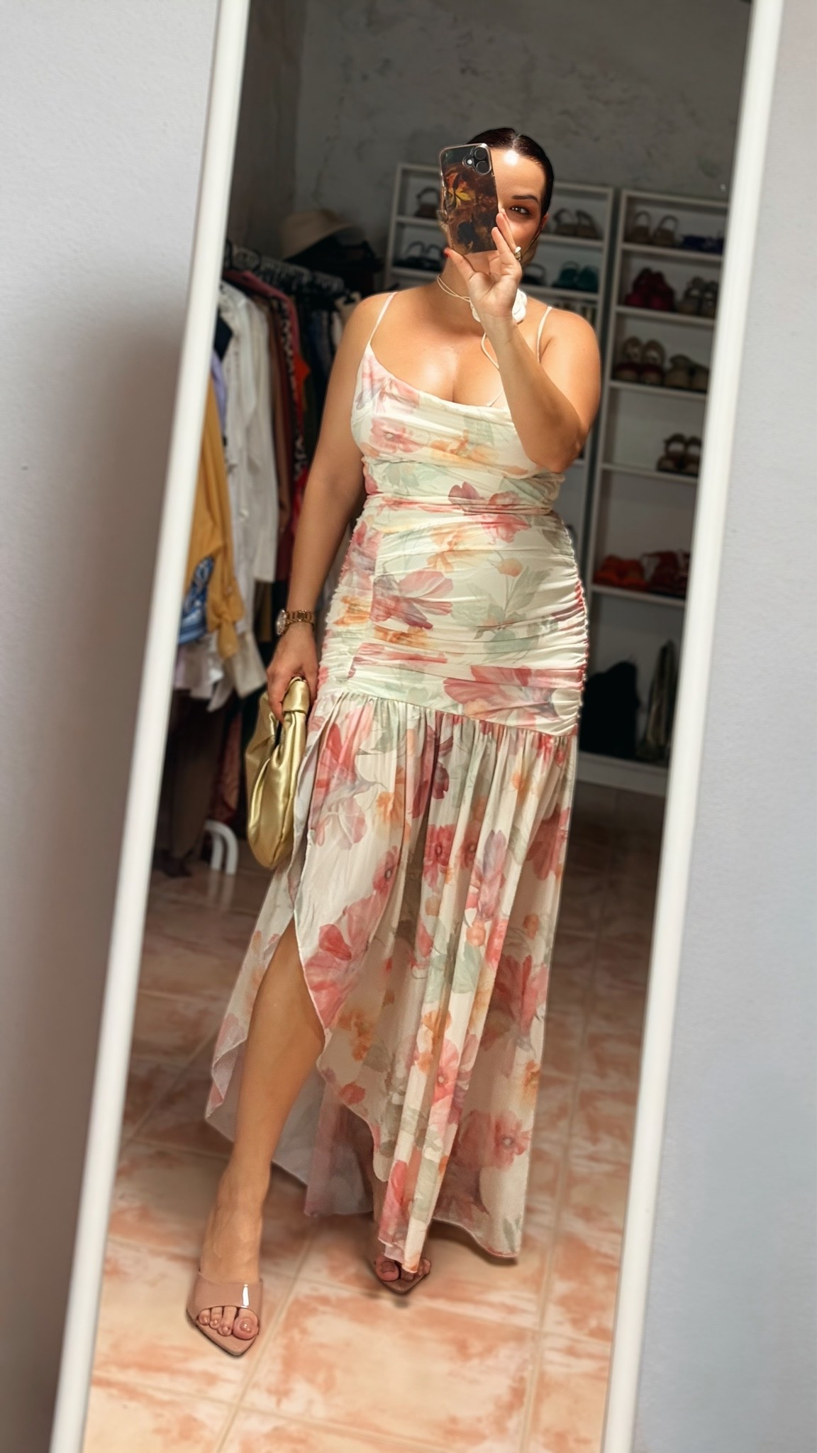 Inspo look cita, vestido largo print flores en color mantequilla

#LTKespana #LTKeurope #LTKsummer