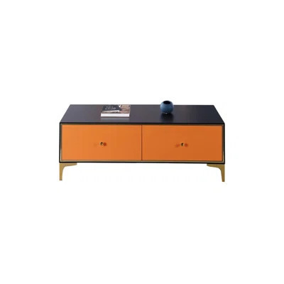 Wood Coffee Table with Four Pine Drawers | Wayfair North America