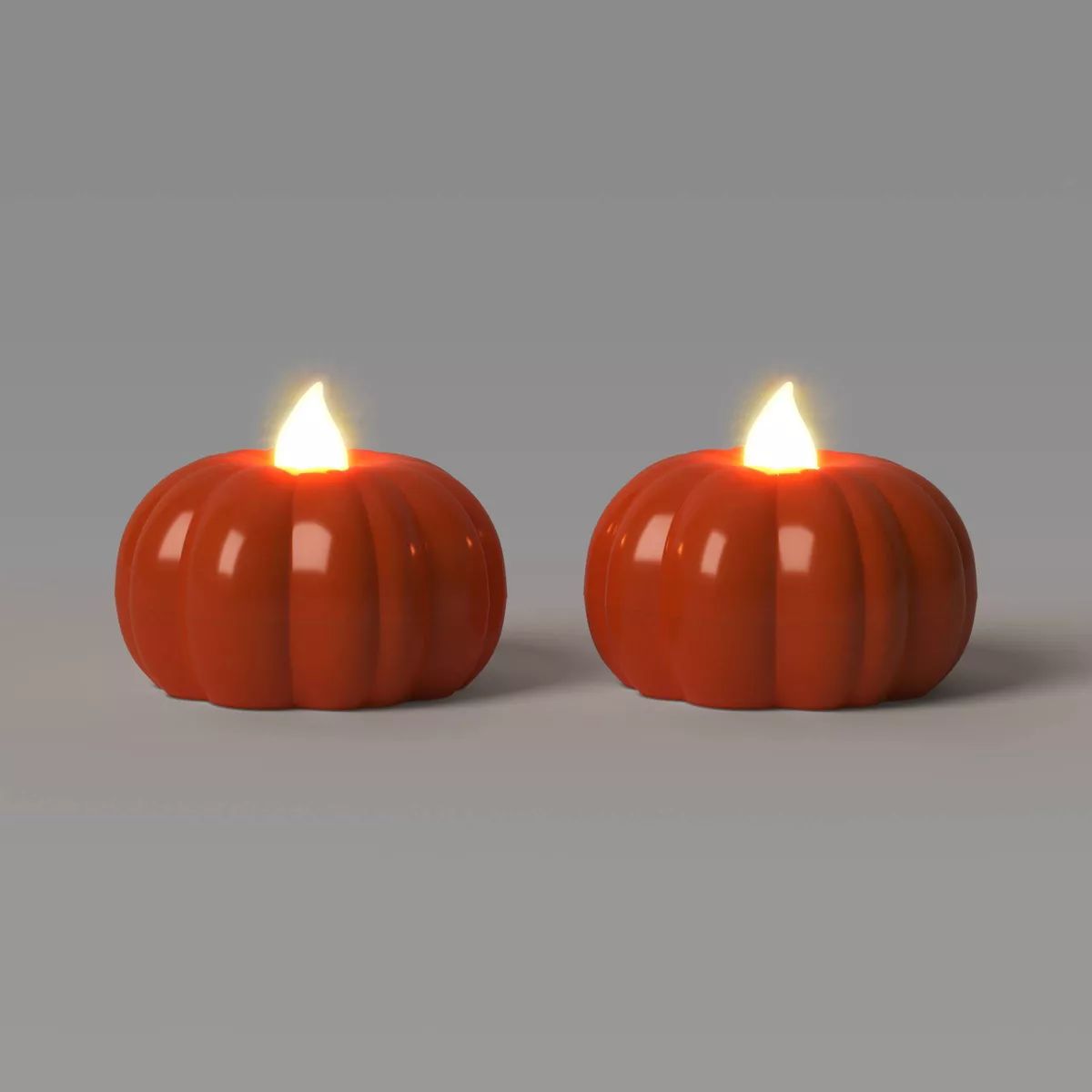 2pk LED Pumpkin Shaped Halloween Tea Lights - Hyde & EEK! Boutique™ | Target