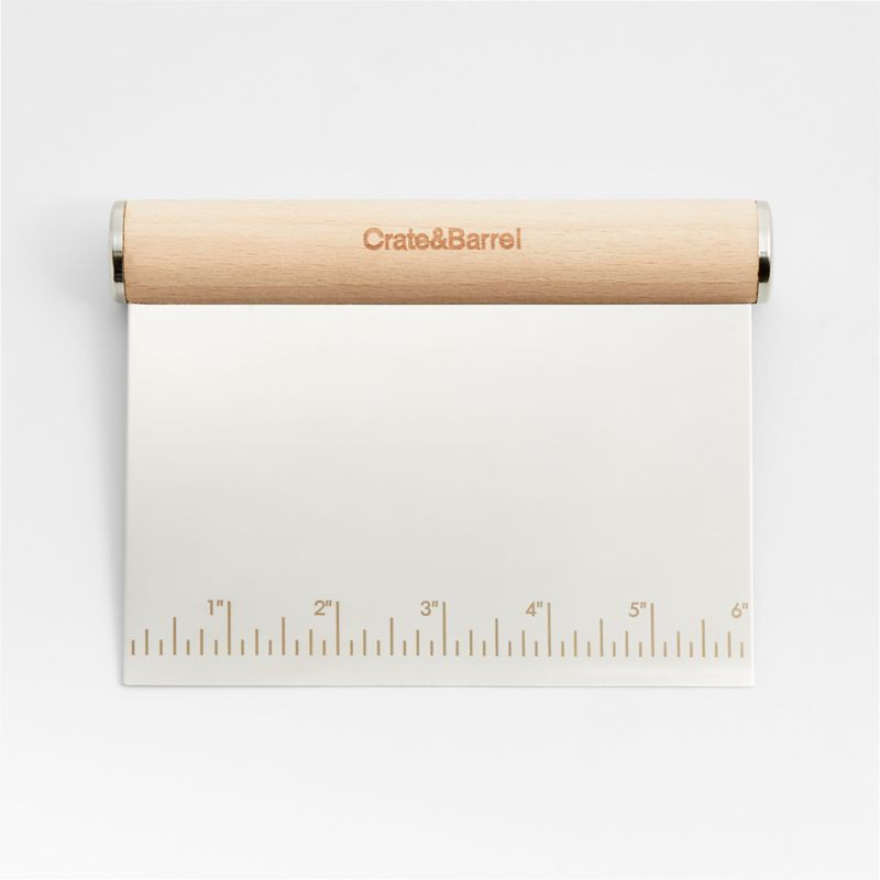 Crate & Barrel Bench Scraper Dough Cutter with Beechwood Handle + Reviews | Crate & Barrel | Crate & Barrel