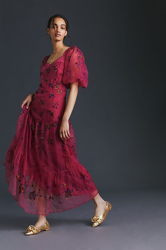 Let Me Be Embroidered Maxi Dress | Anthropologie (US)
